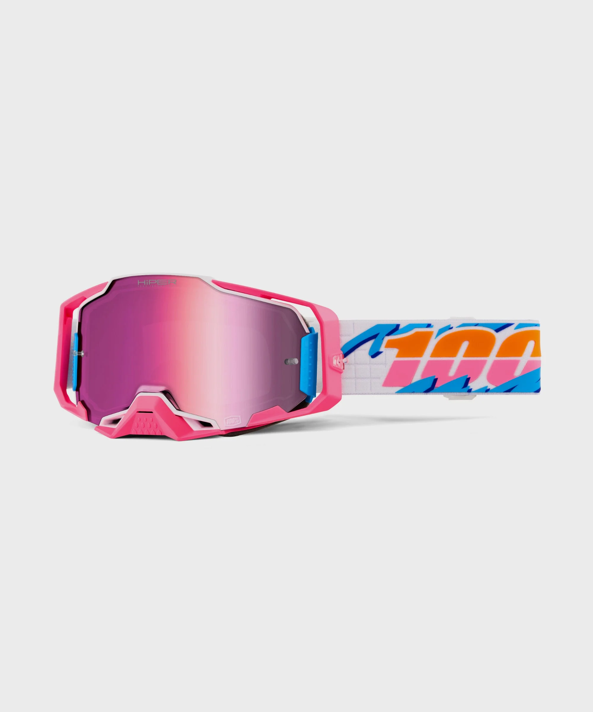 100% Armega Goggle LeFreak / HiPER Pink Mirror Lens