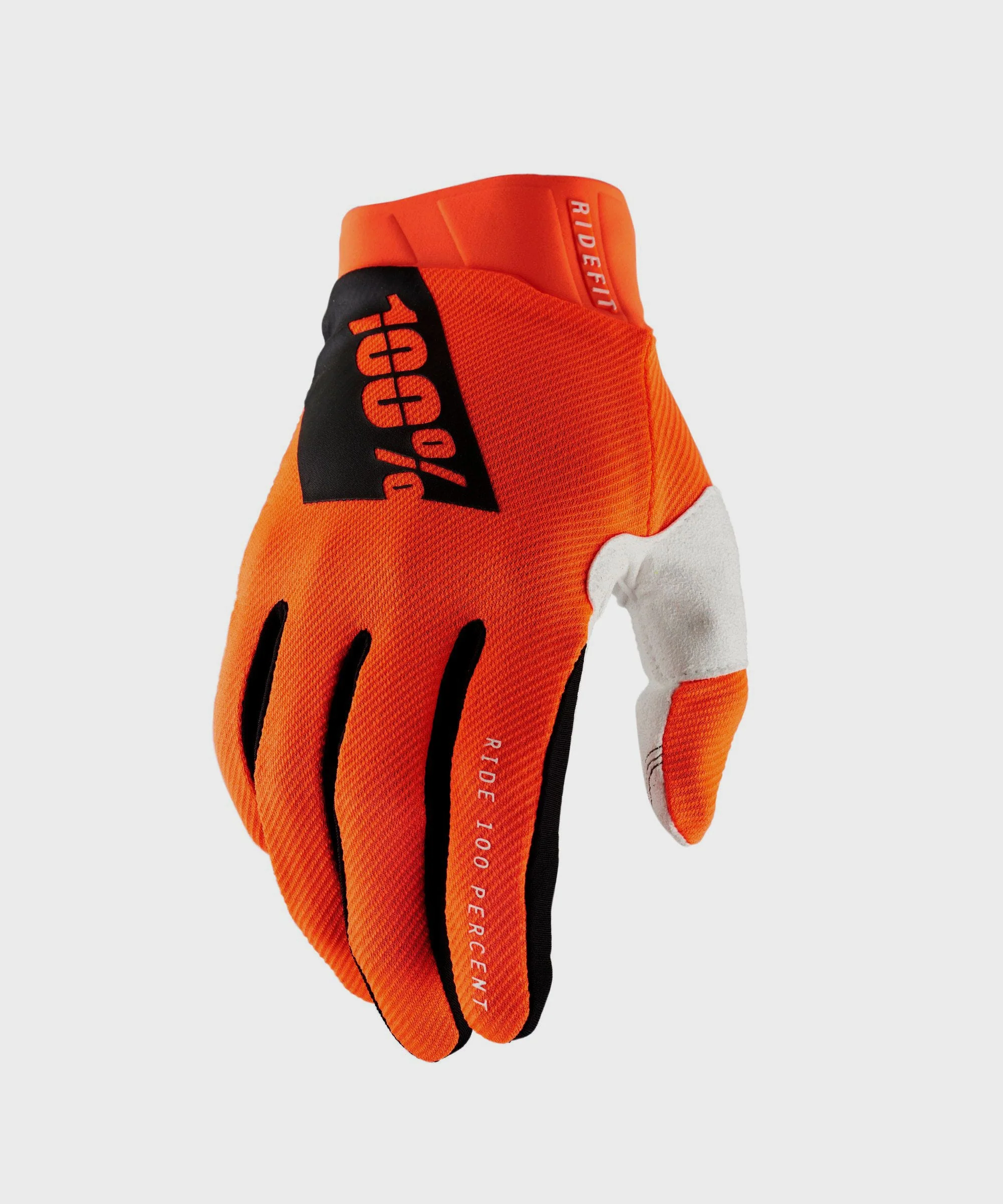 100% Ridefit Gloves Fluo Orange M