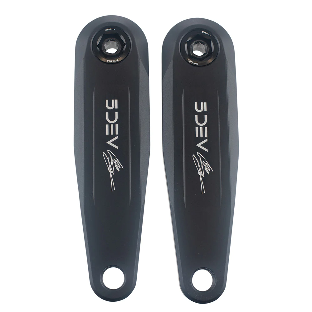 5Dev eBike Zink FR Crankset 150mm Raw Silver - Image 2