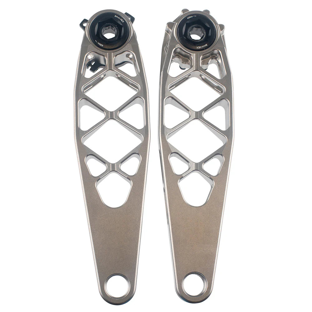 5Dev Titanium MTB Crank Arms 165mm Natural - Image 2