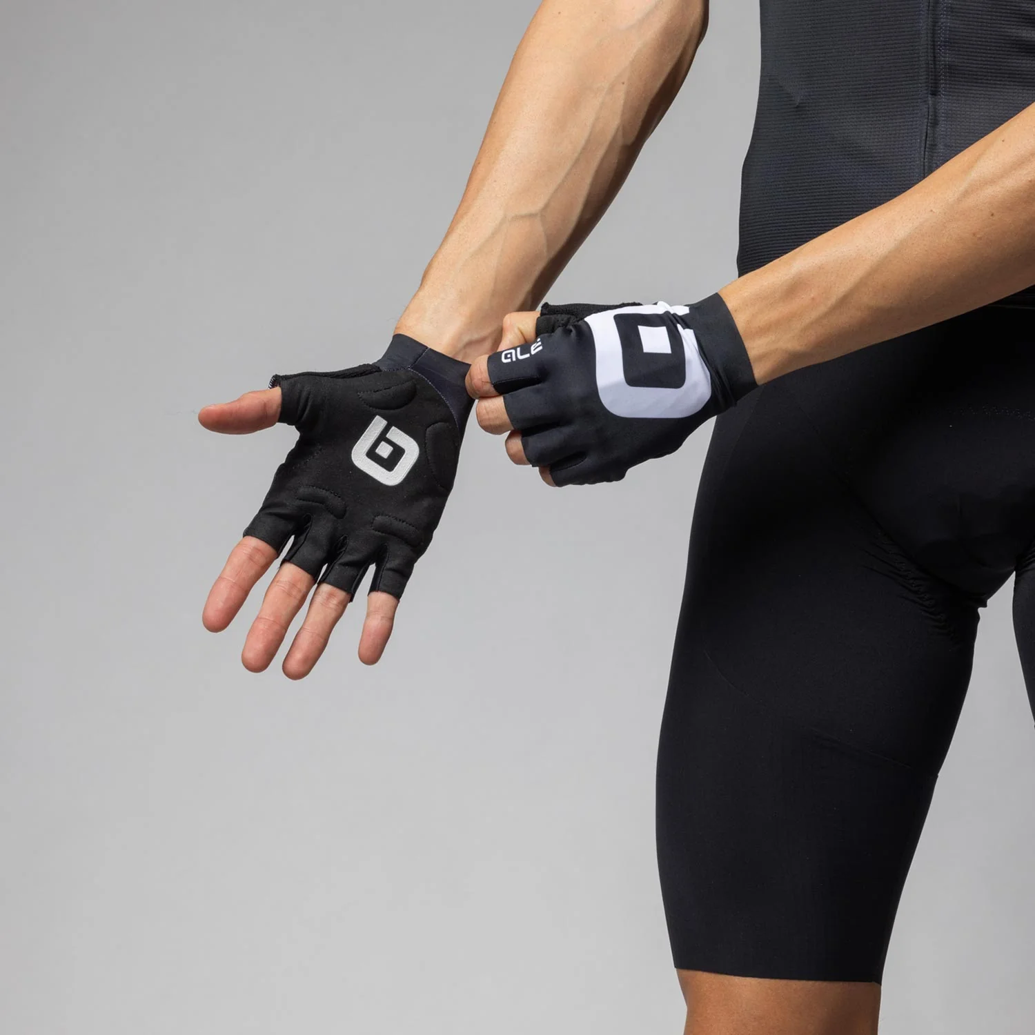 Ale Clothing Air Summer Mitts - XXL - Black-White - Image 2