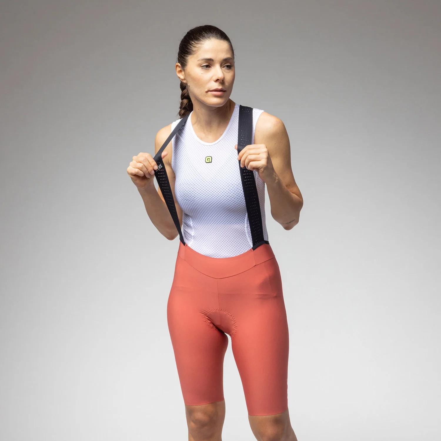 Ale Clothing Go R-EV1 Womens Bibshorts - L - Orange R-EV1
