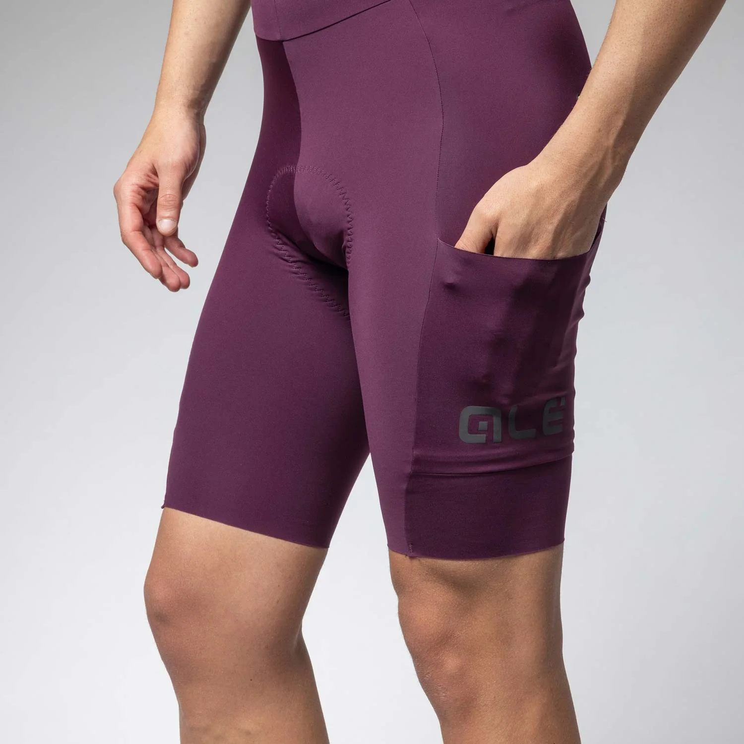 Ale Clothing Gravel Pro Off Road Bibshorts - M - Purple Off Road/Gravel - Image 4
