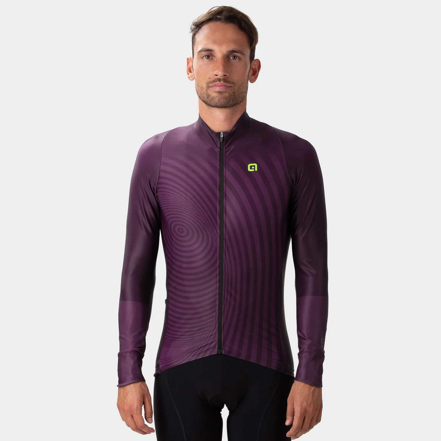 Ale Clothing Green Digital PR-R Long Sleeved Jersey Eggplant L
