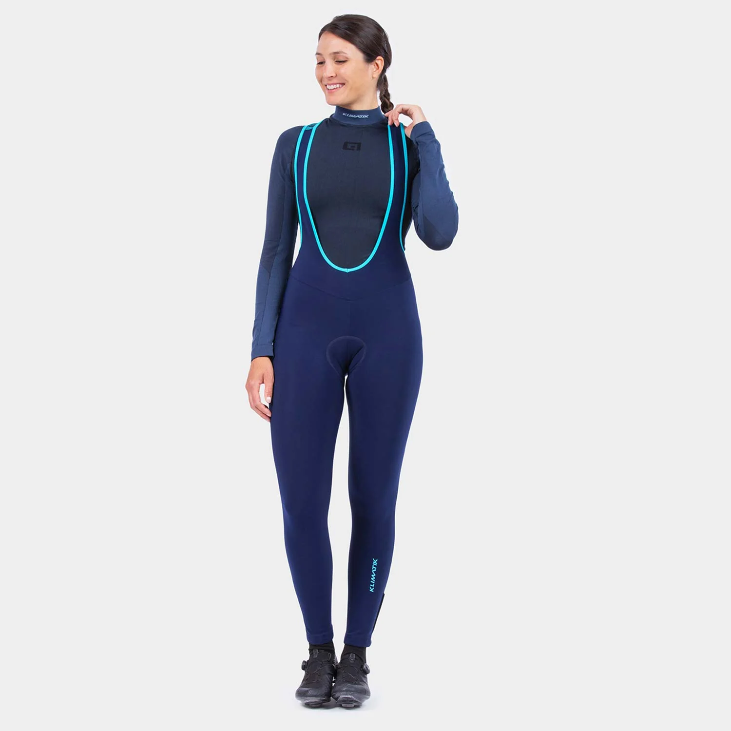 Ale Clothing K-Atmo 2.0 Klimatik Womens Bibtights - L - Navy Klimatik