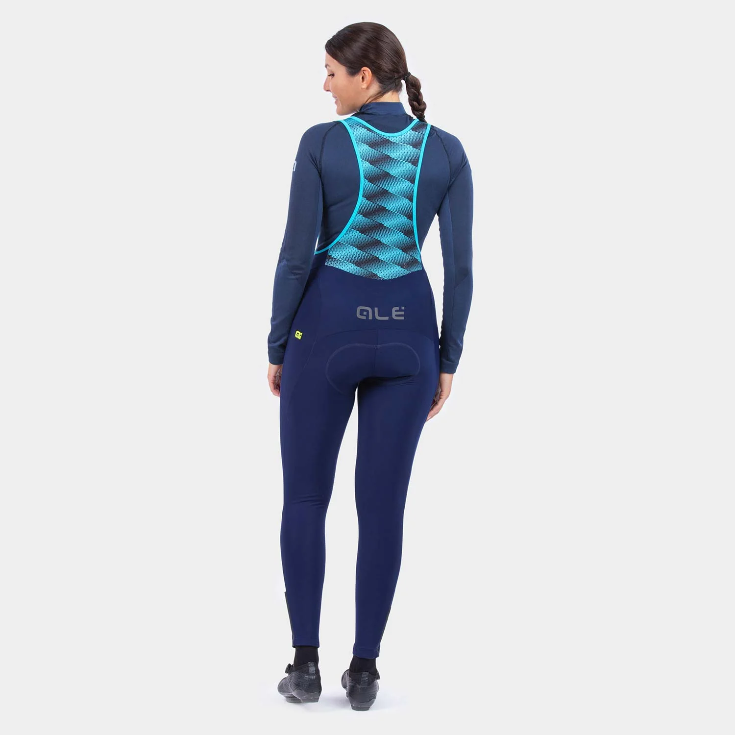 Ale Clothing K-Atmo 2.0 Klimatik Womens Bibtights - L - Navy Klimatik - Image 2