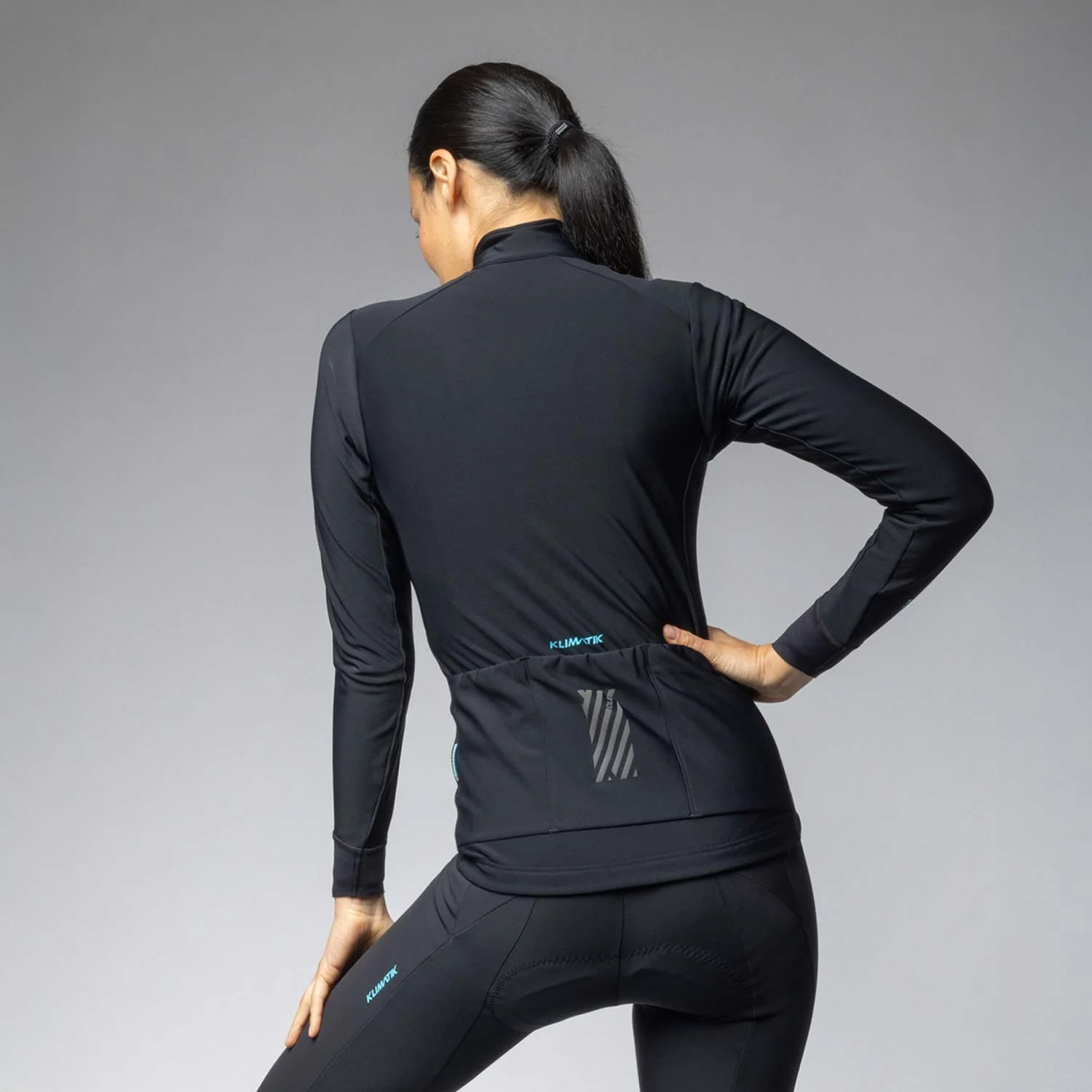 Ale Clothing K-Idro Klimatik Womens Long Sleeved Jersey - L - Black Klimatik - Image 2