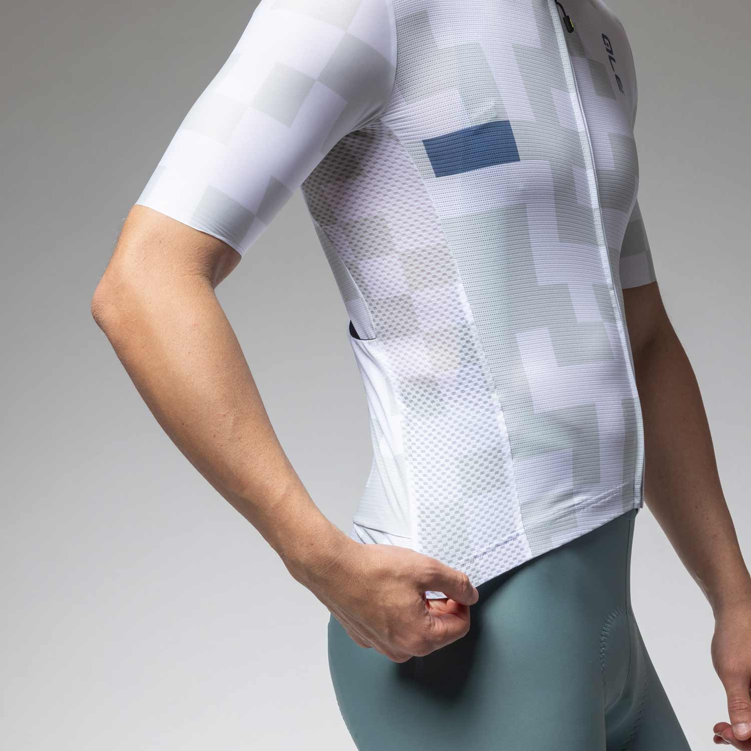 Ale Clothing Pixel Pragma Short Sleeved Jersey - S - White Pragma - Image 3