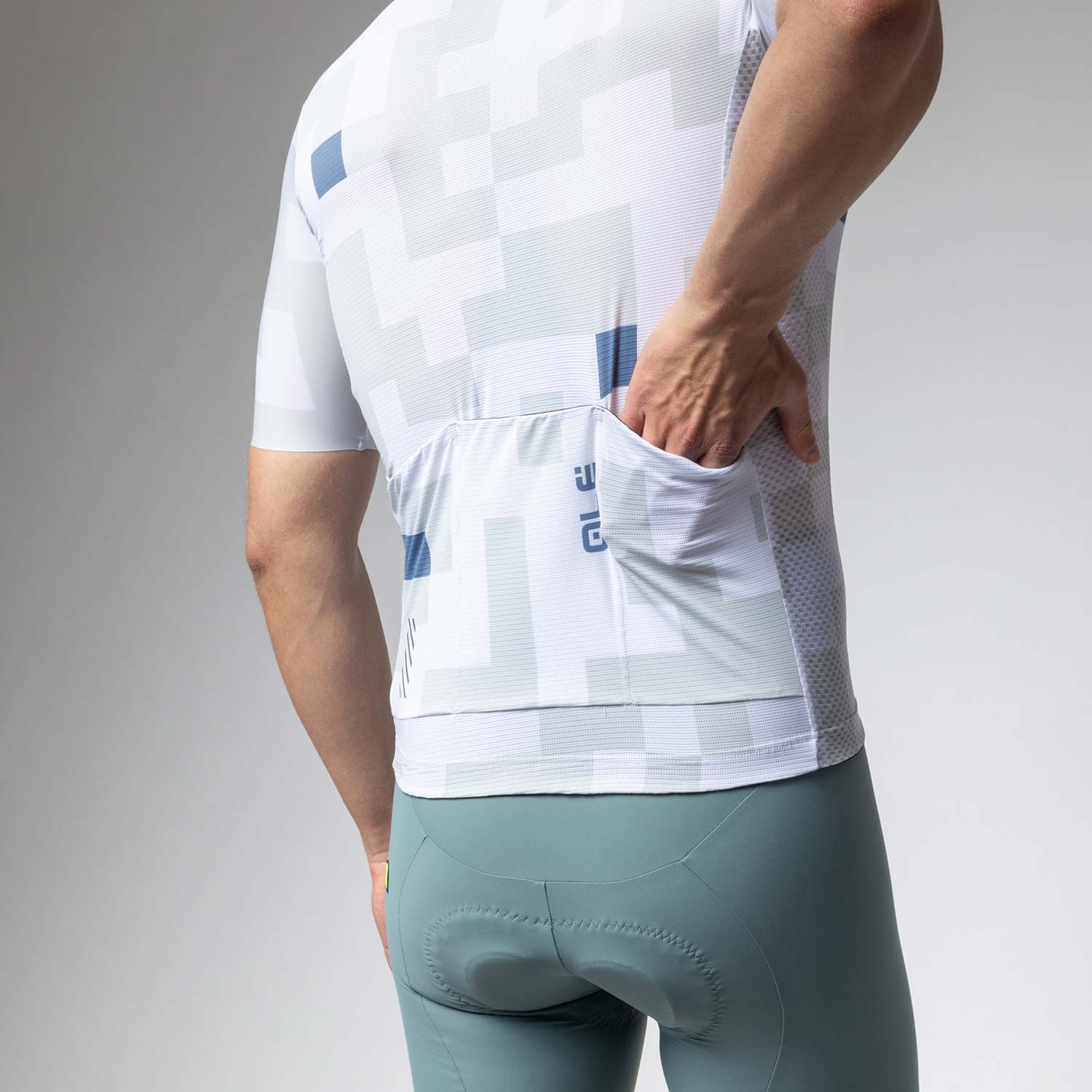 Ale Clothing Pixel Pragma Short Sleeved Jersey - S - White Pragma - Image 5