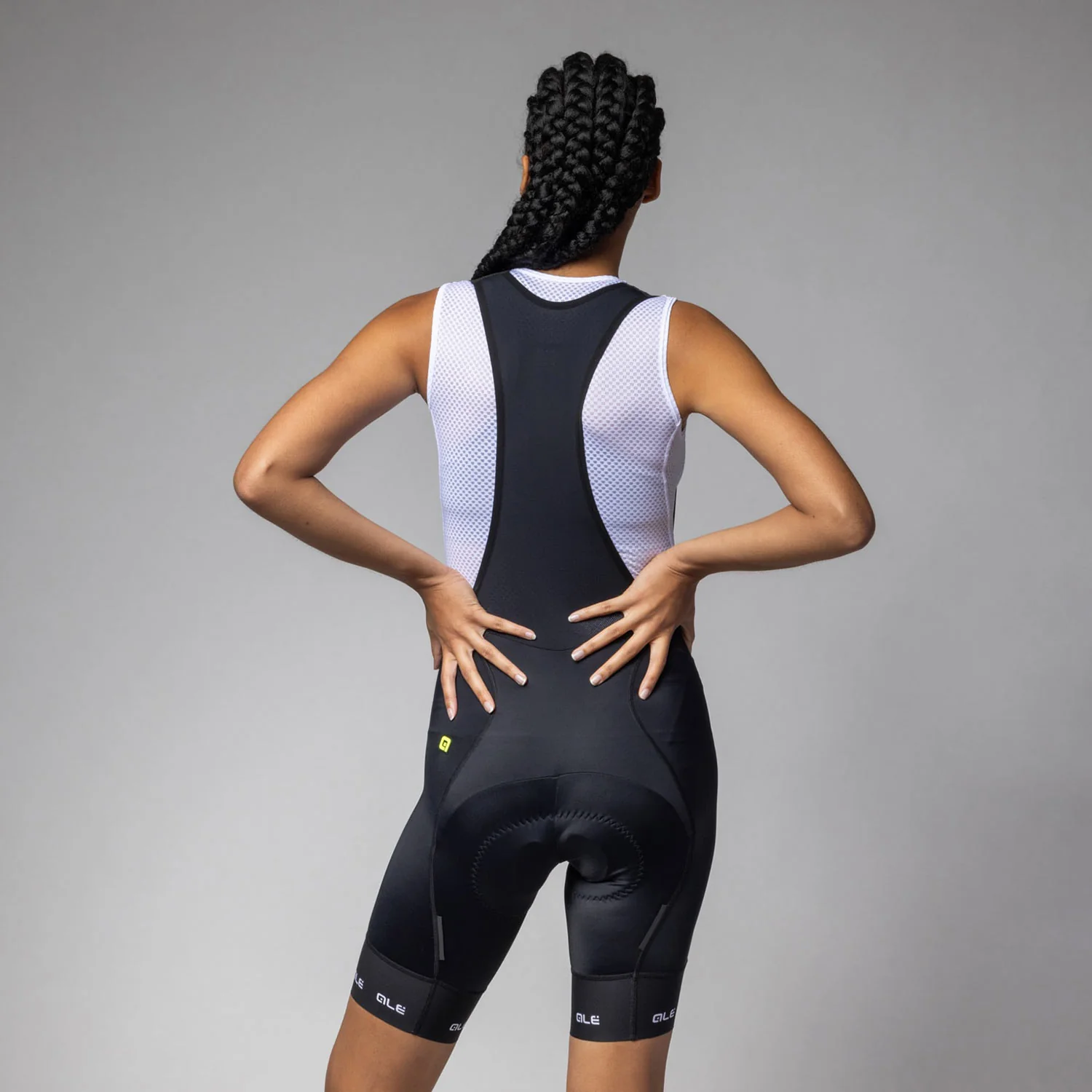 Ale Clothing Strada 2.0 PR-E Womens Bibshorts - M - Black-White PR-E - Image 2