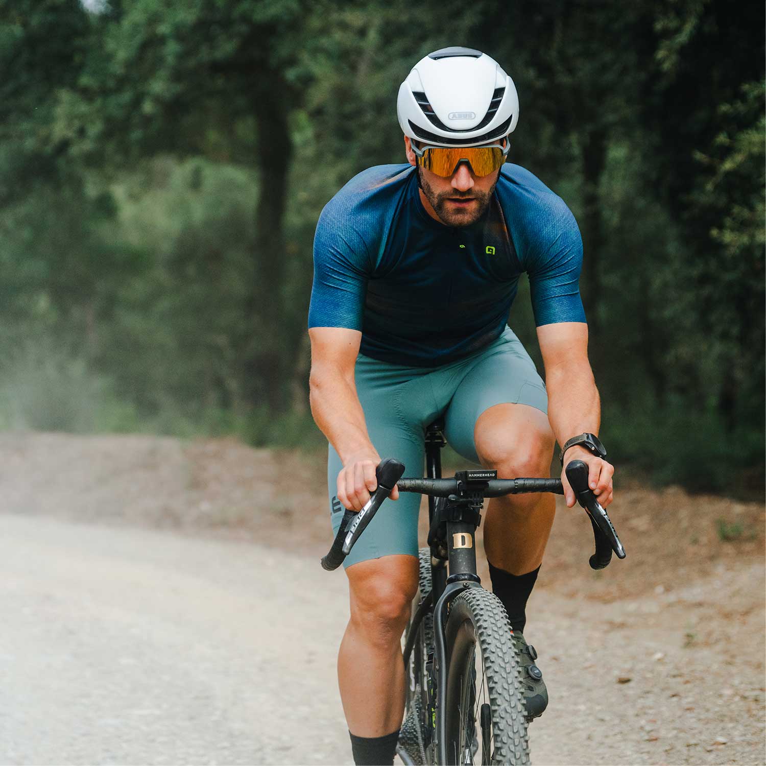Ale Clothing Traccia Off Road Short Sleeved Jersey - M - Blue Off Road/Gravel - Image 6
