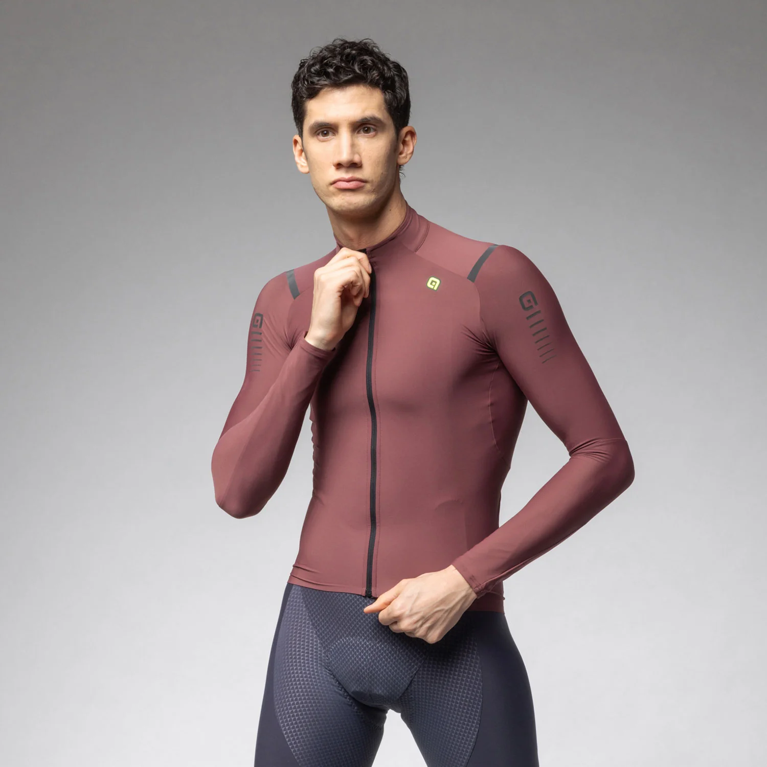 Ale Clothing Warm Race R-Ev1 Long Sleved Jersey Burgundy XXL