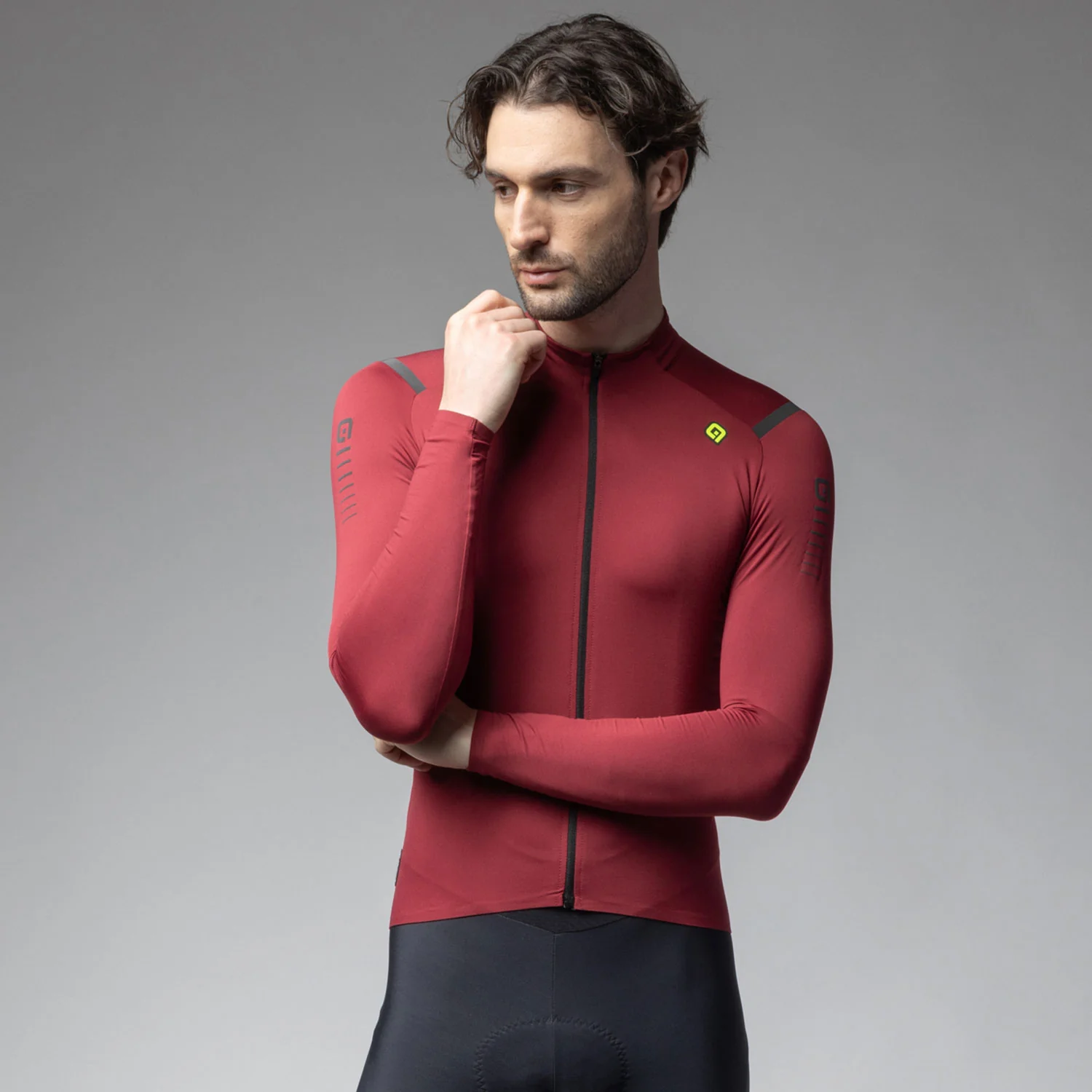 Ale Clothing Warm Race R-Ev1 Long Sleved Jersey Ruby Red S