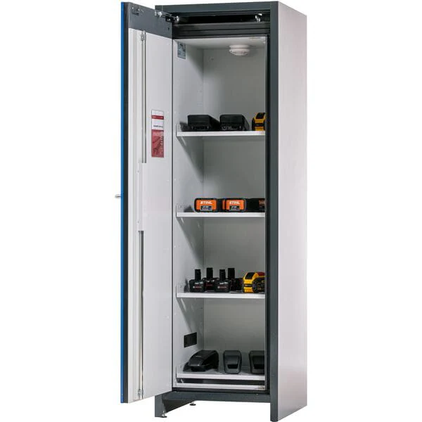 Asecos ION-CORE Store 60cm 4 x Perforated Shelf; 1 x Sump; Point Of Use Delivery
