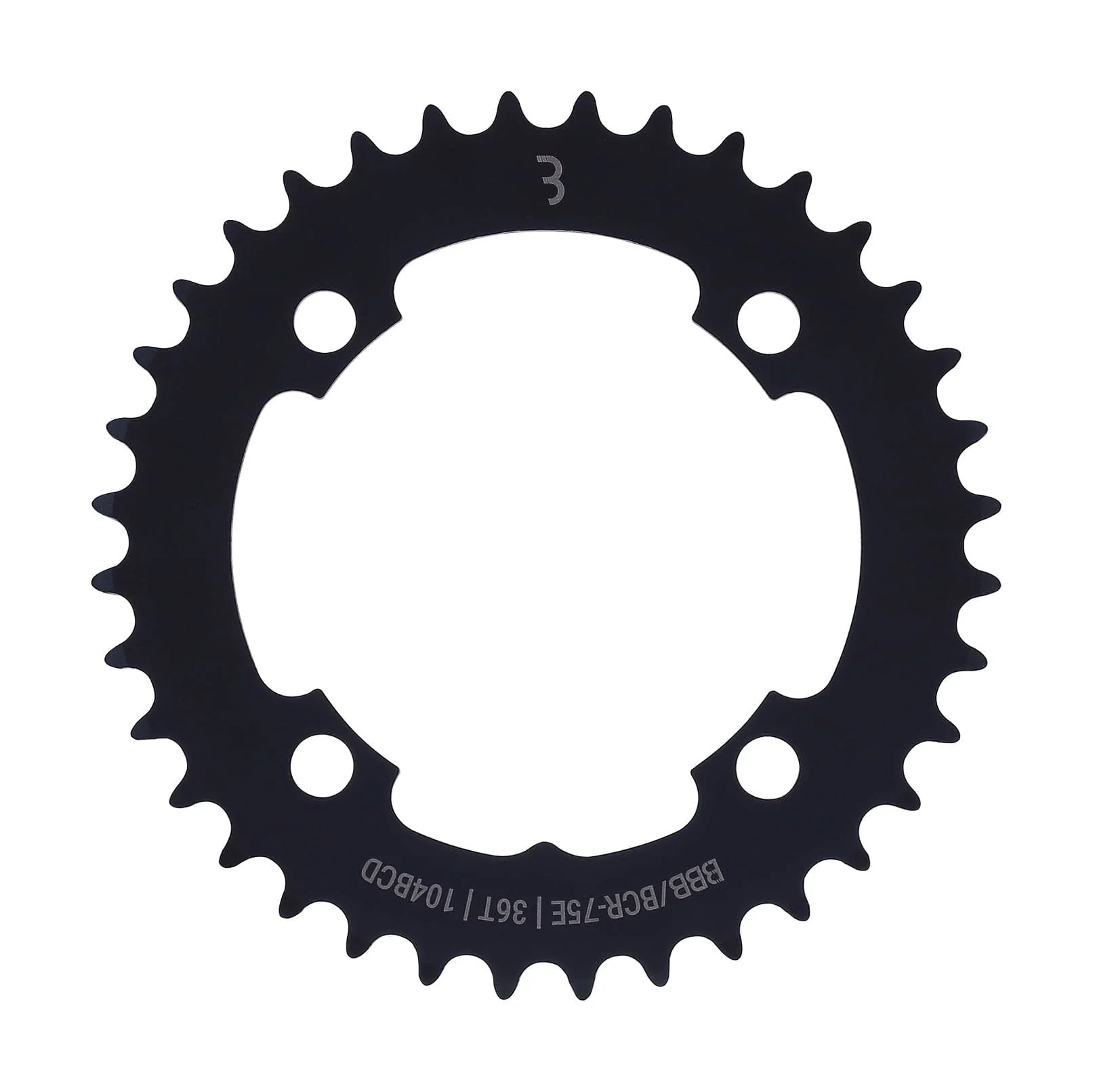 BBB BCR-75E - E-Bike Gear Chainring (104BCD , Black) - Image 2
