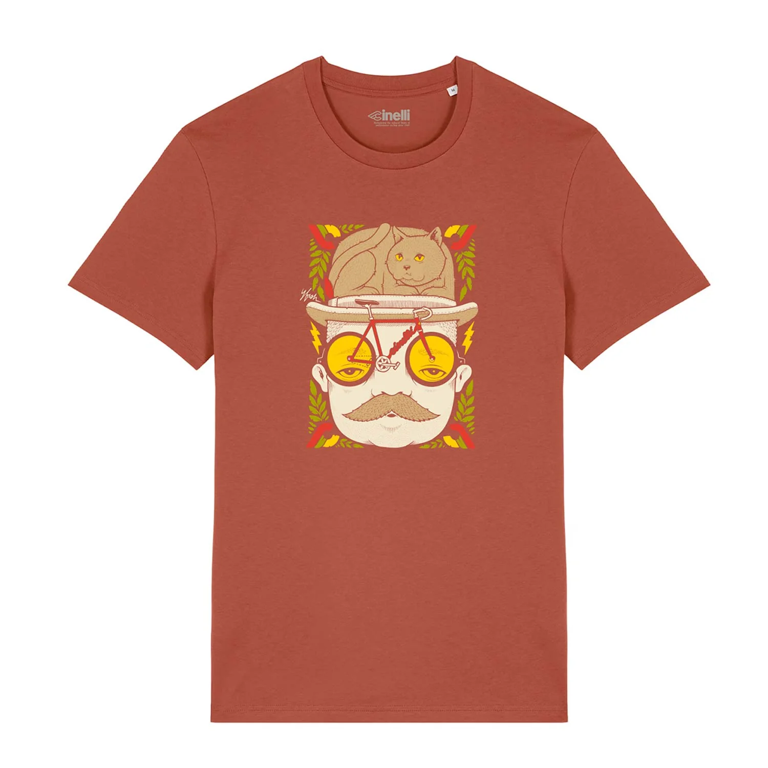 Cinelli Jeremy Fish Mr Cat Hat T-Shirt - L - White