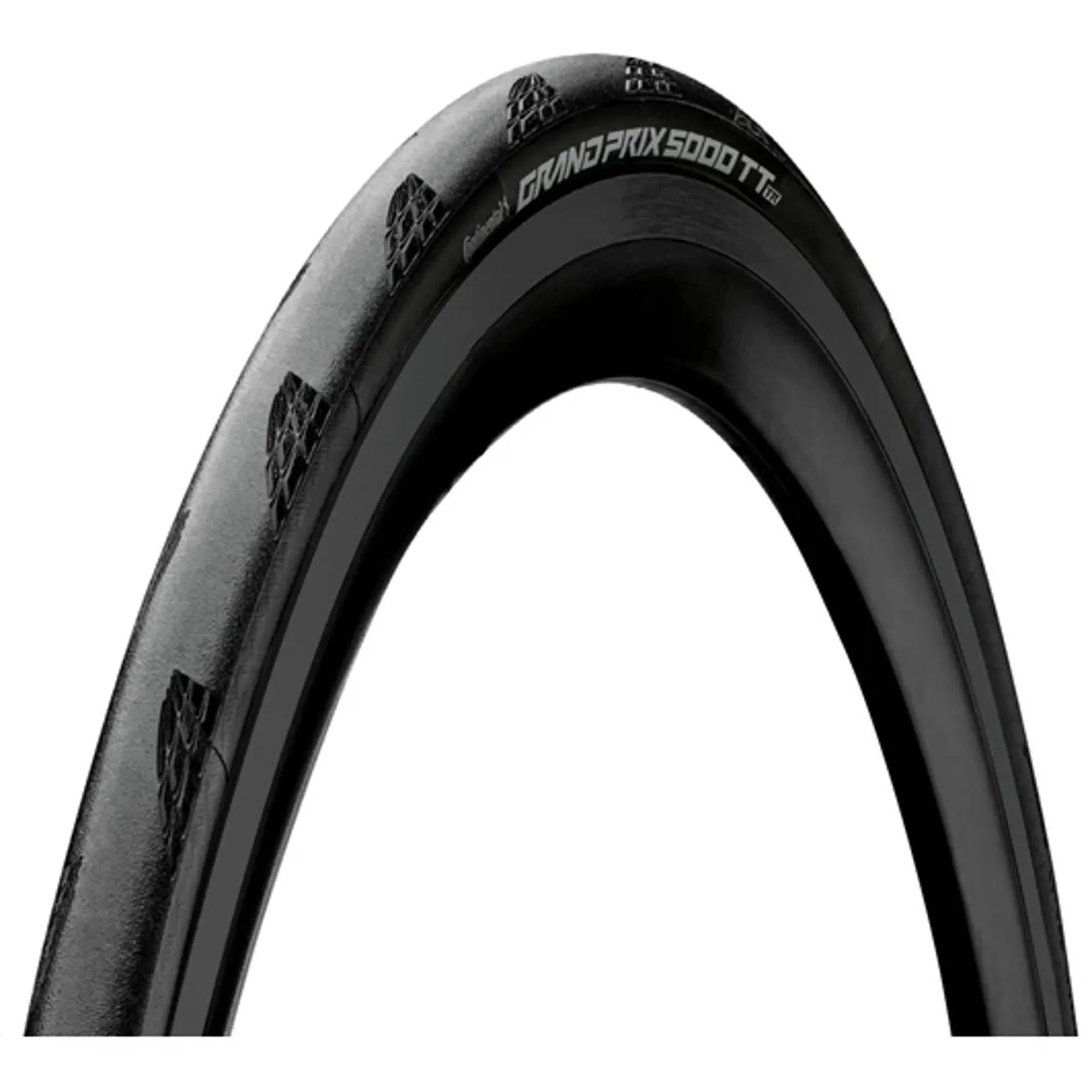 Continental Grand Prix 5000S TT Foldable Tyre: BLACK/BLACK 700X30C