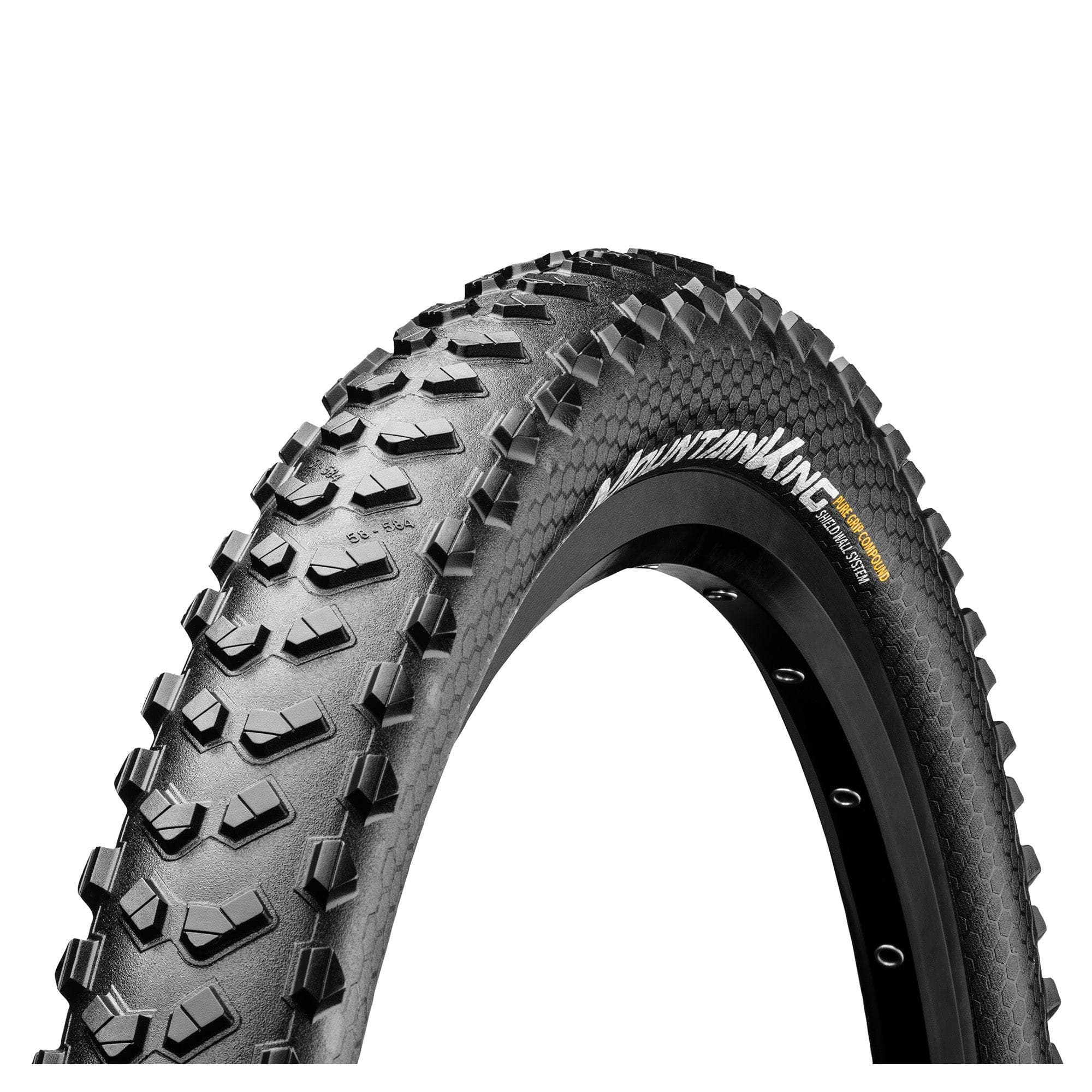 Continental Mountain King Shieldwall Tyre - Foldable Puregrip Compound: Black/Black - Image 4