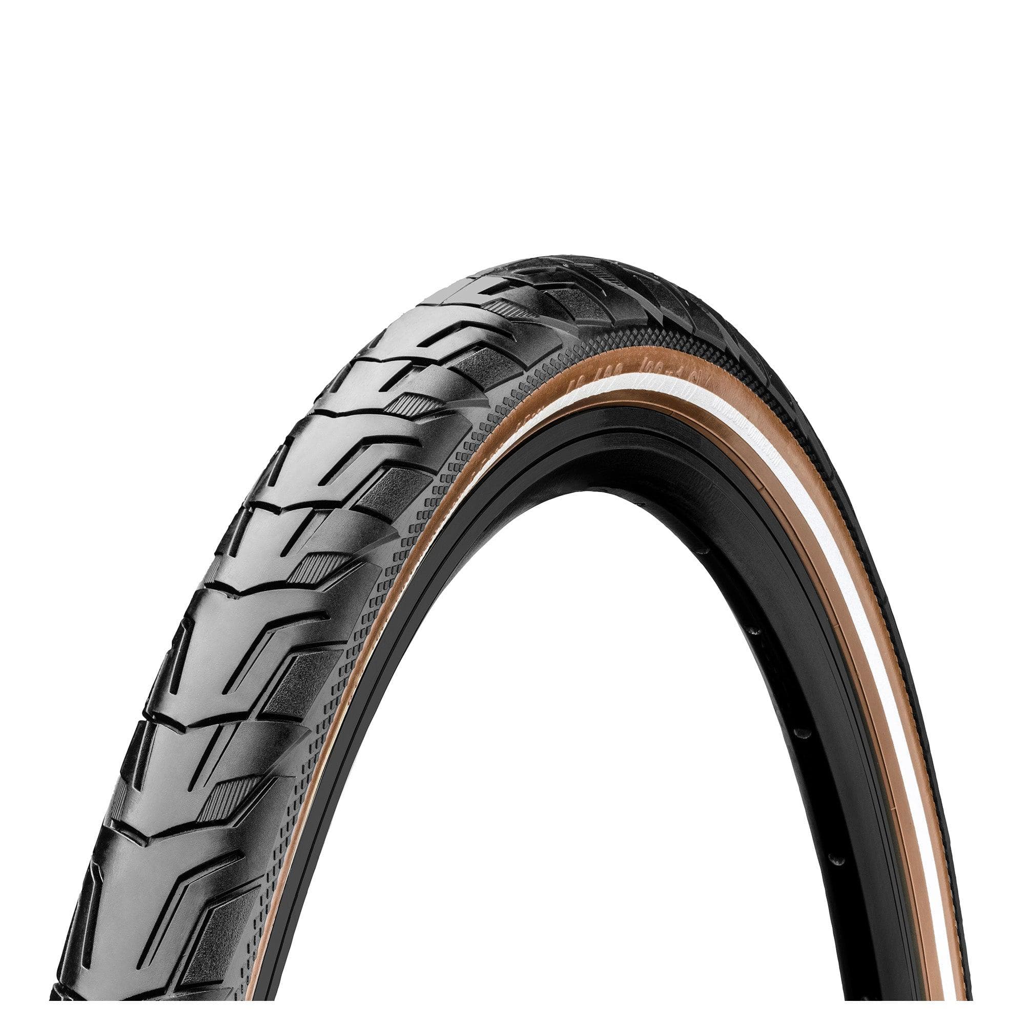 Continental Ride City Reflex Tyre - Wire Bead: Black/Brown Reflex - 700c