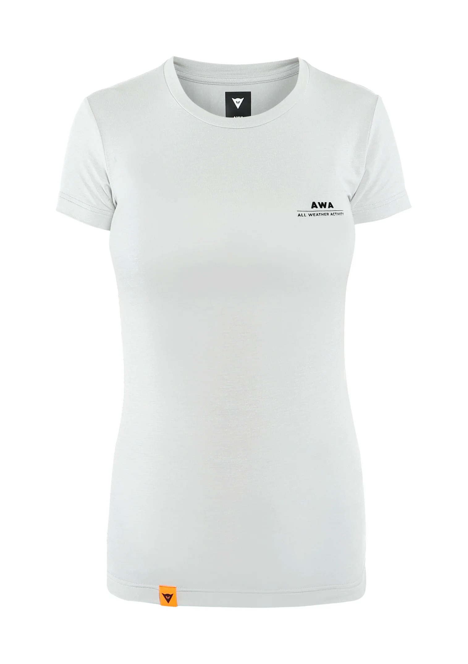 Dainese AWA BLACK Womens Tee T-Shirt (Cool Grey, S)