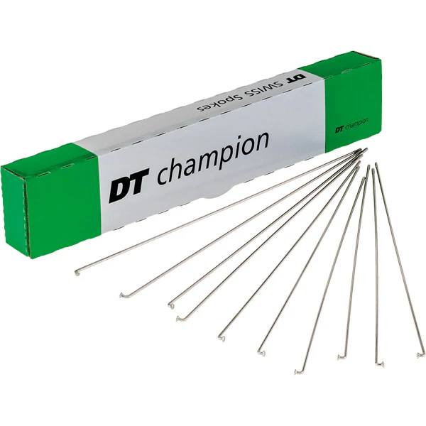 DT Swiss Champion silver spokes 14g = 2mm box 500; 254 mm
