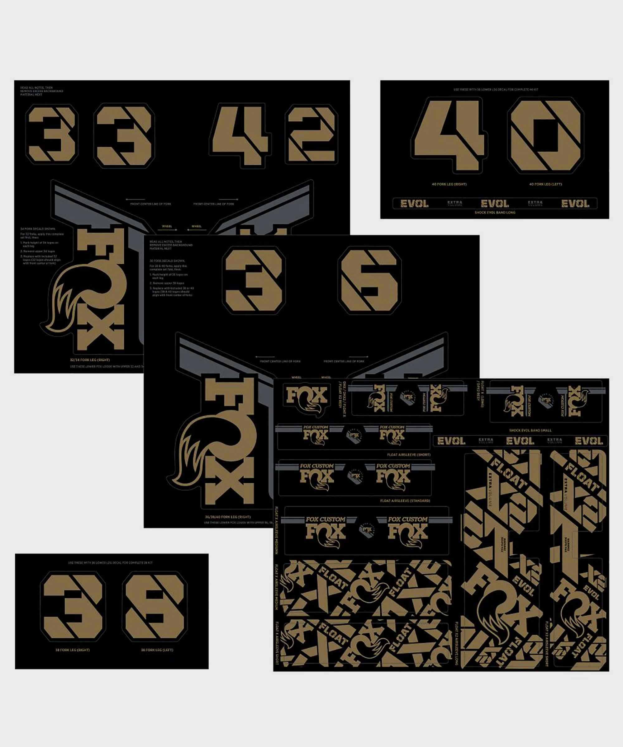 FOX Fork & Shock AM Custom Decal Kit 2021 Kashima