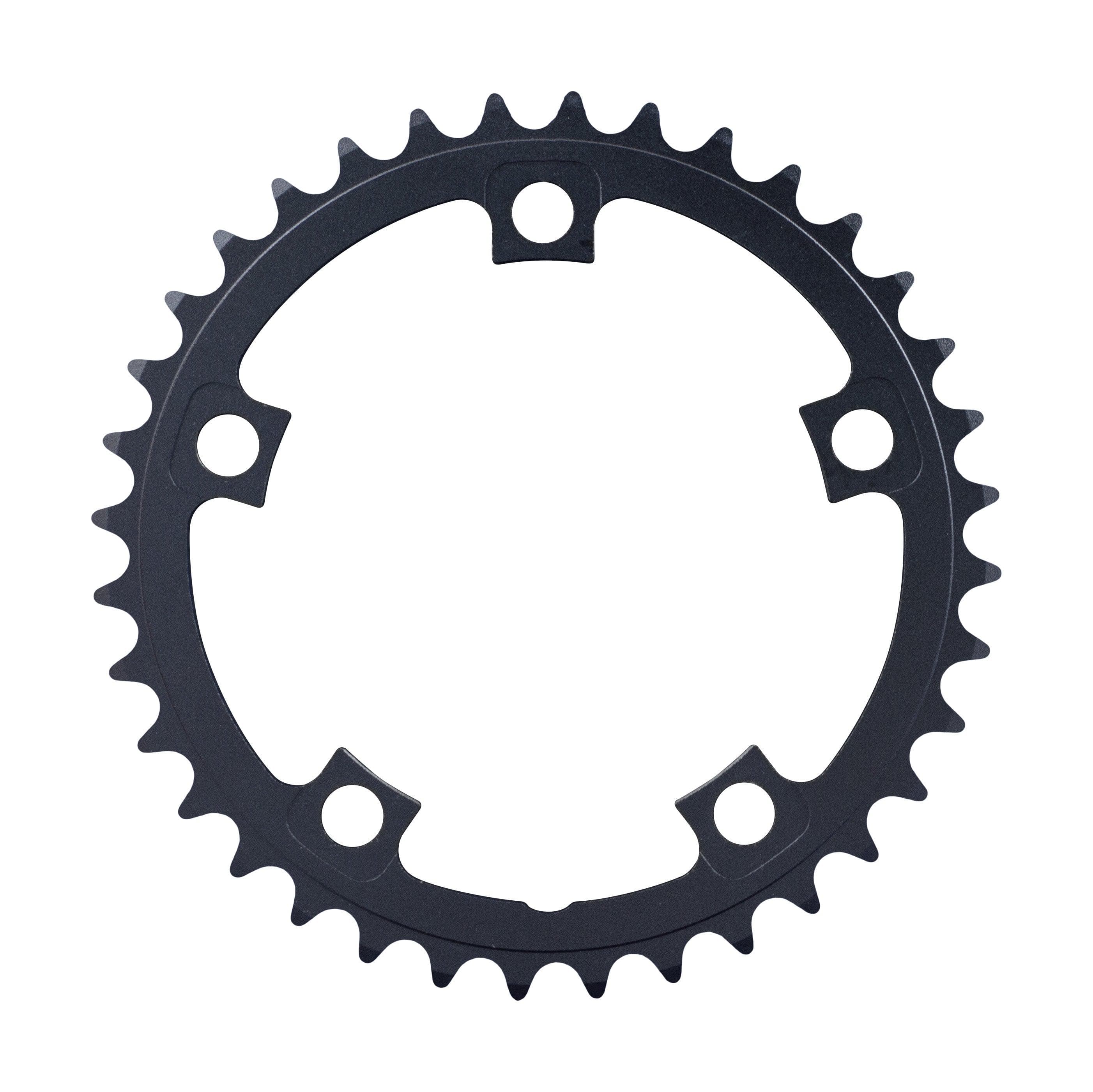 FSA Alloy Road Chainring (2x11, Black, 5h) - Image 4
