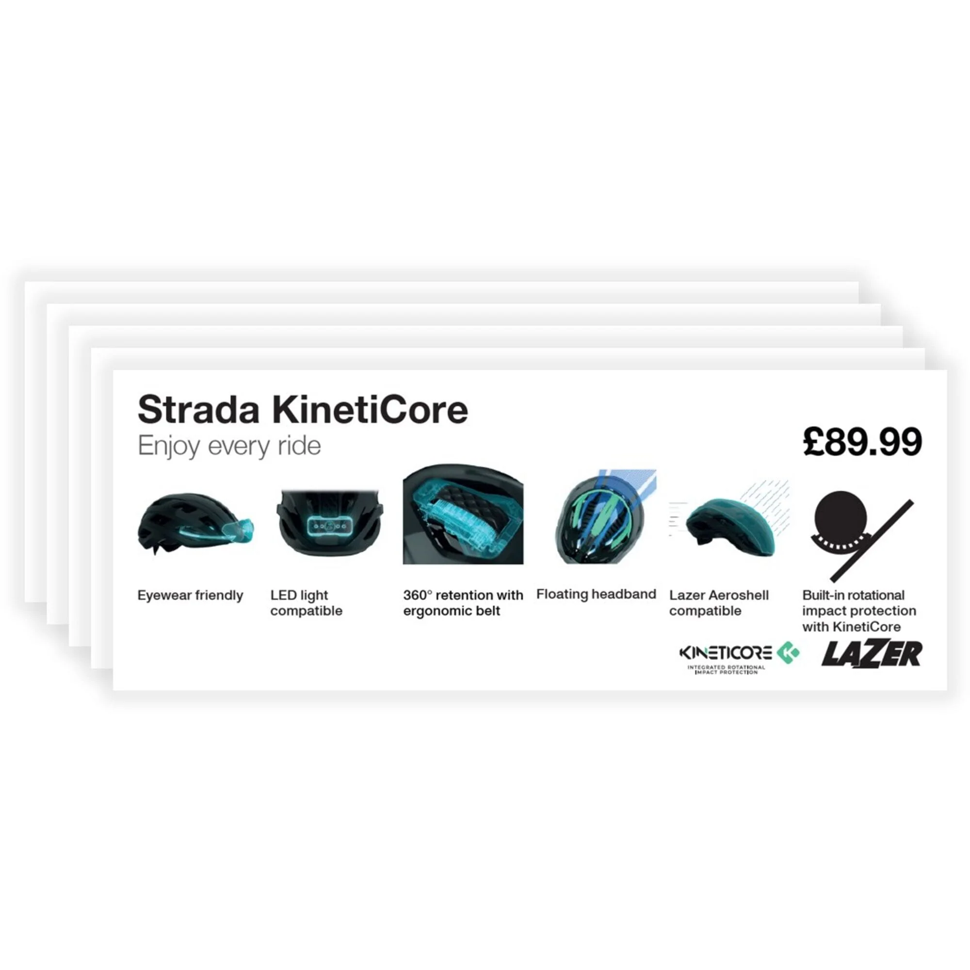 Lazer Lazer KC Talker Card Strada Pack of 5
