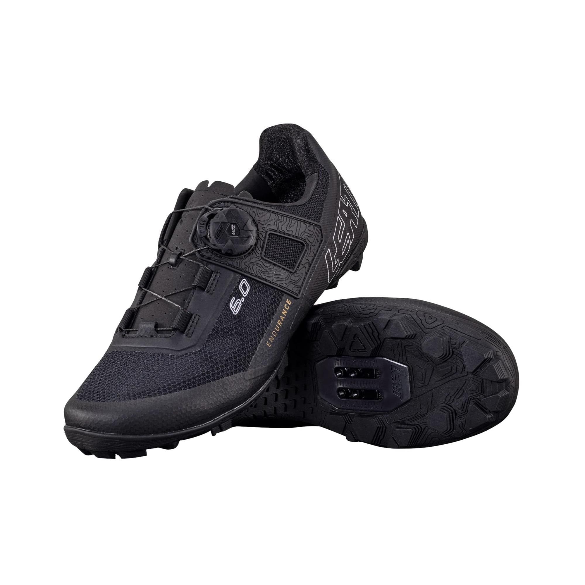 Leatt Endurance Proclip 6.0 Shoes 2025: BLACK UK 10.5