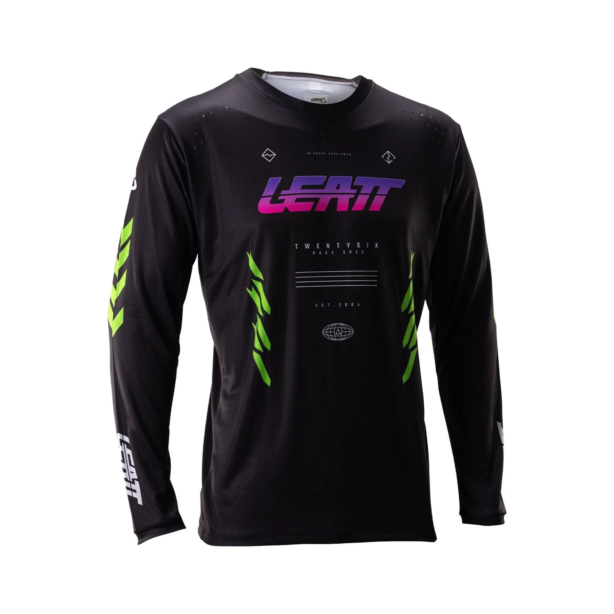 Leatt Gravity 4.0 MTB Long Sleeve Jersey V26 2026: RACE BLACK M