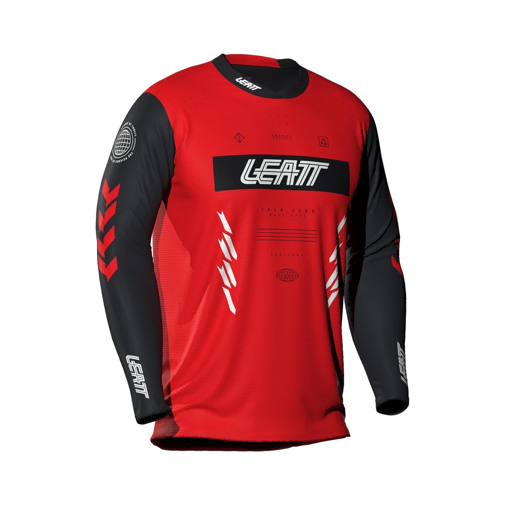 Leatt Gravity 4.0 MTB Long Sleeve Jr Jersey V26 2026: RACE RED M