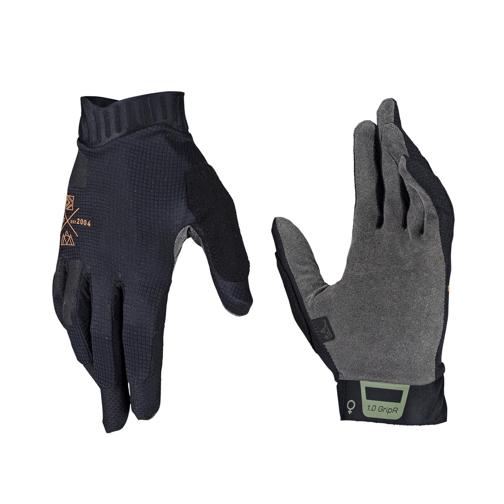 Leatt Women's GripR MTB 1.0 Glove 2025: STEALTH M