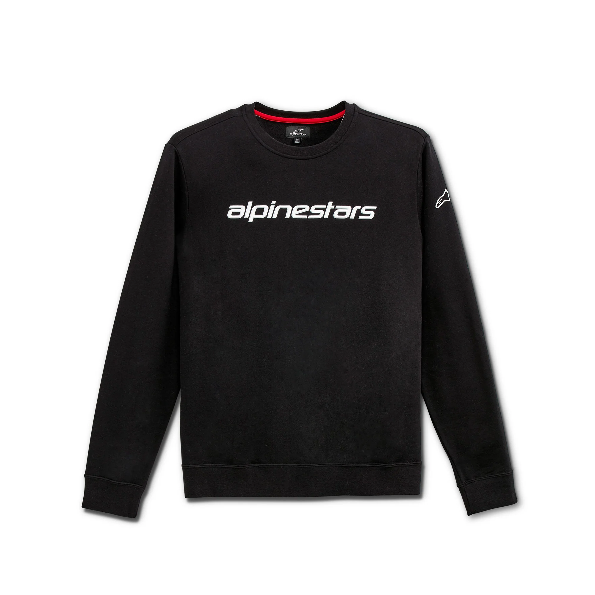 Linear Crew Fleece Black White M
