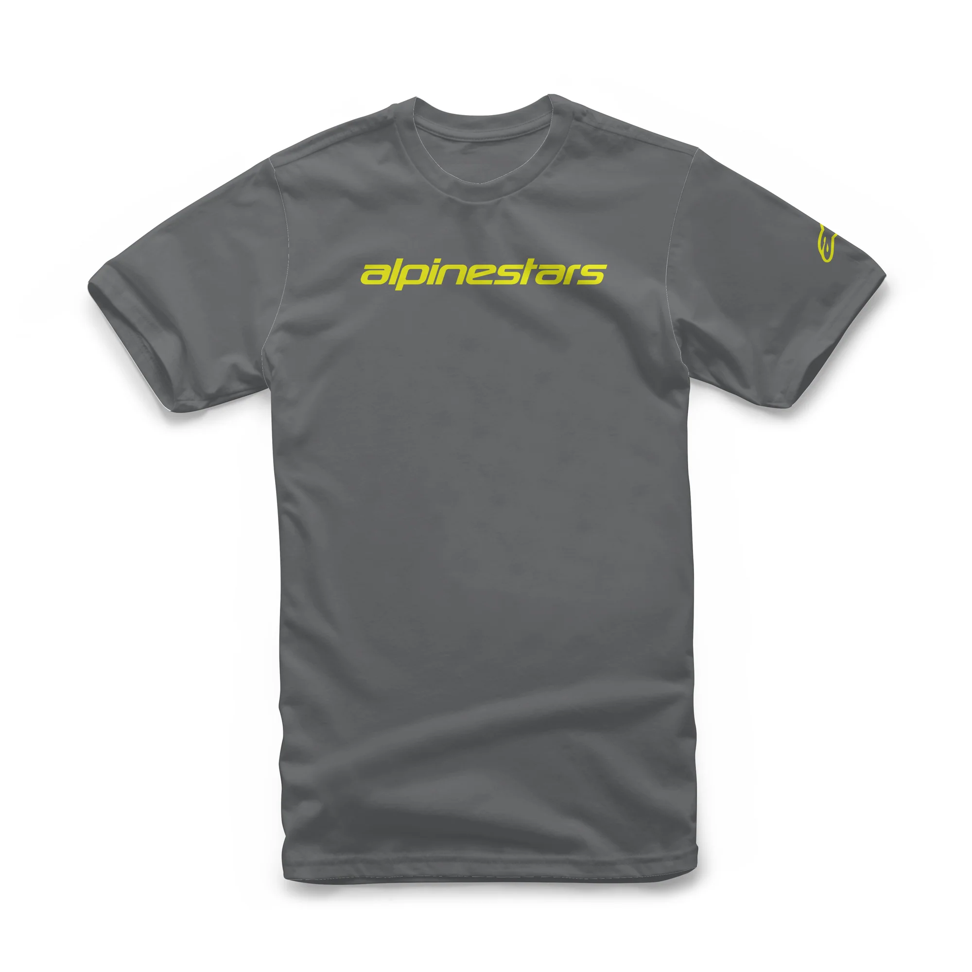 Linear Wordmark Tee Charcoal Fluo Yellow S