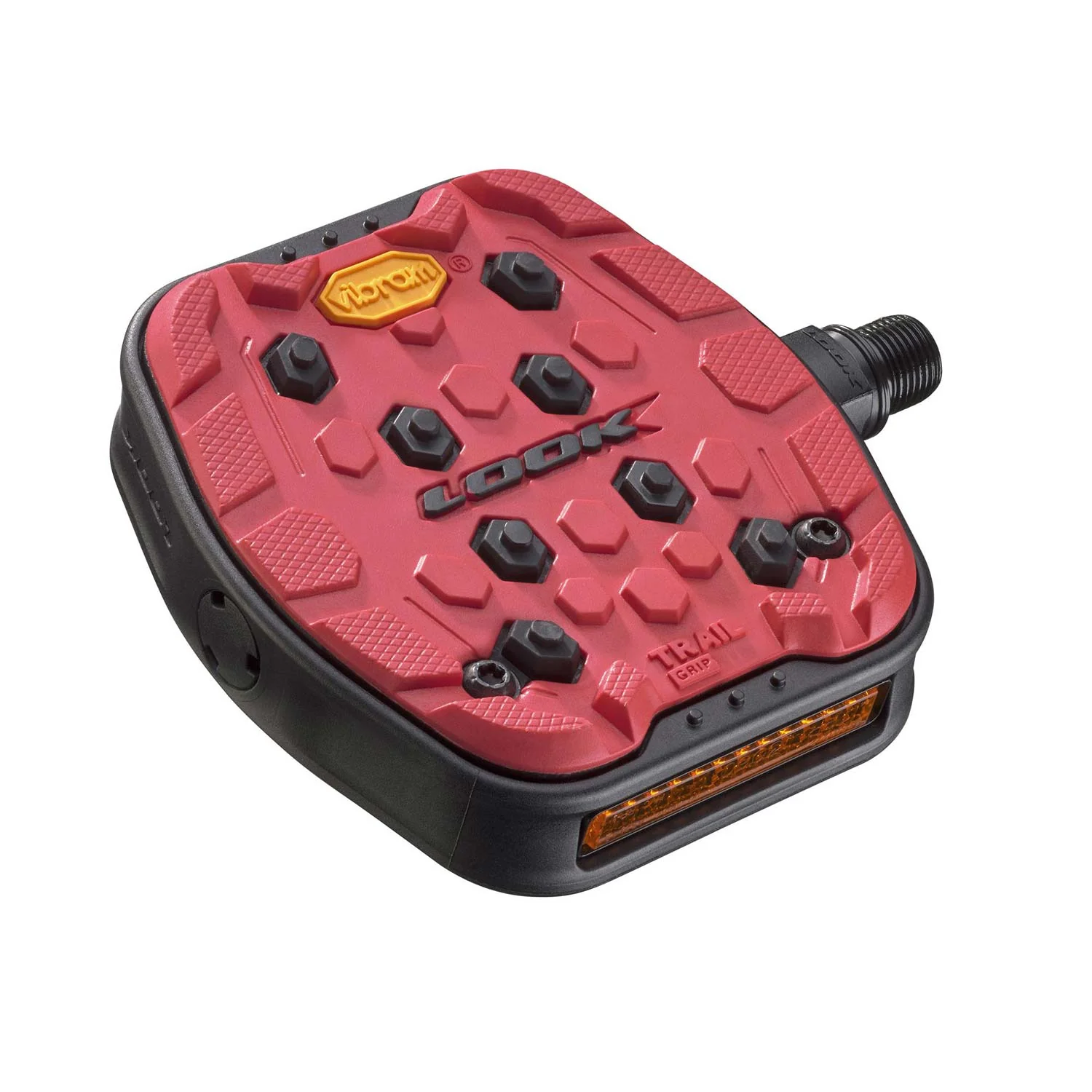 Look Trail Grip Flat Red Pedals
