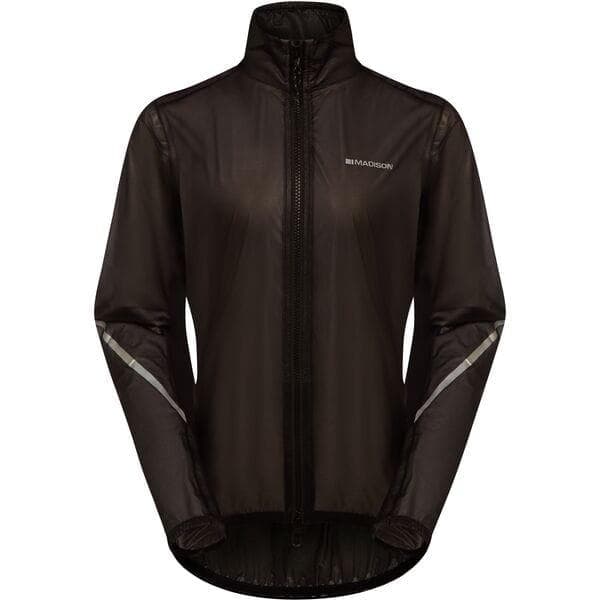 Madison Flux 2L Ultra-Packable Waterproof Jacket; women's; black - size 12