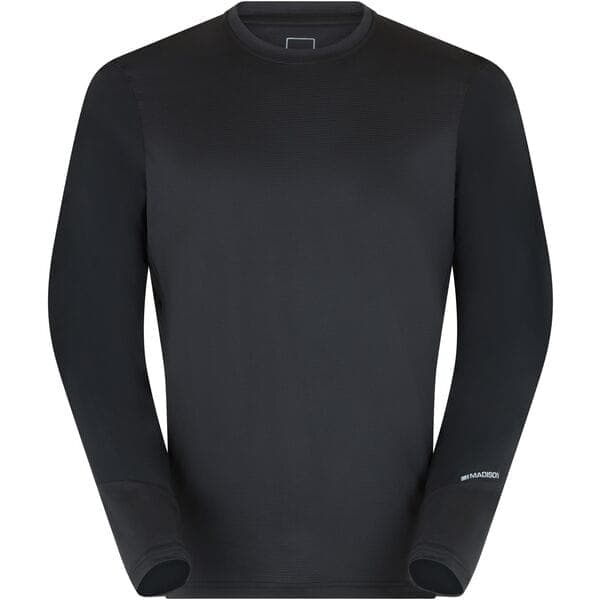 Madison Flux Men's Long Sleeve Trail Jersey; black - large