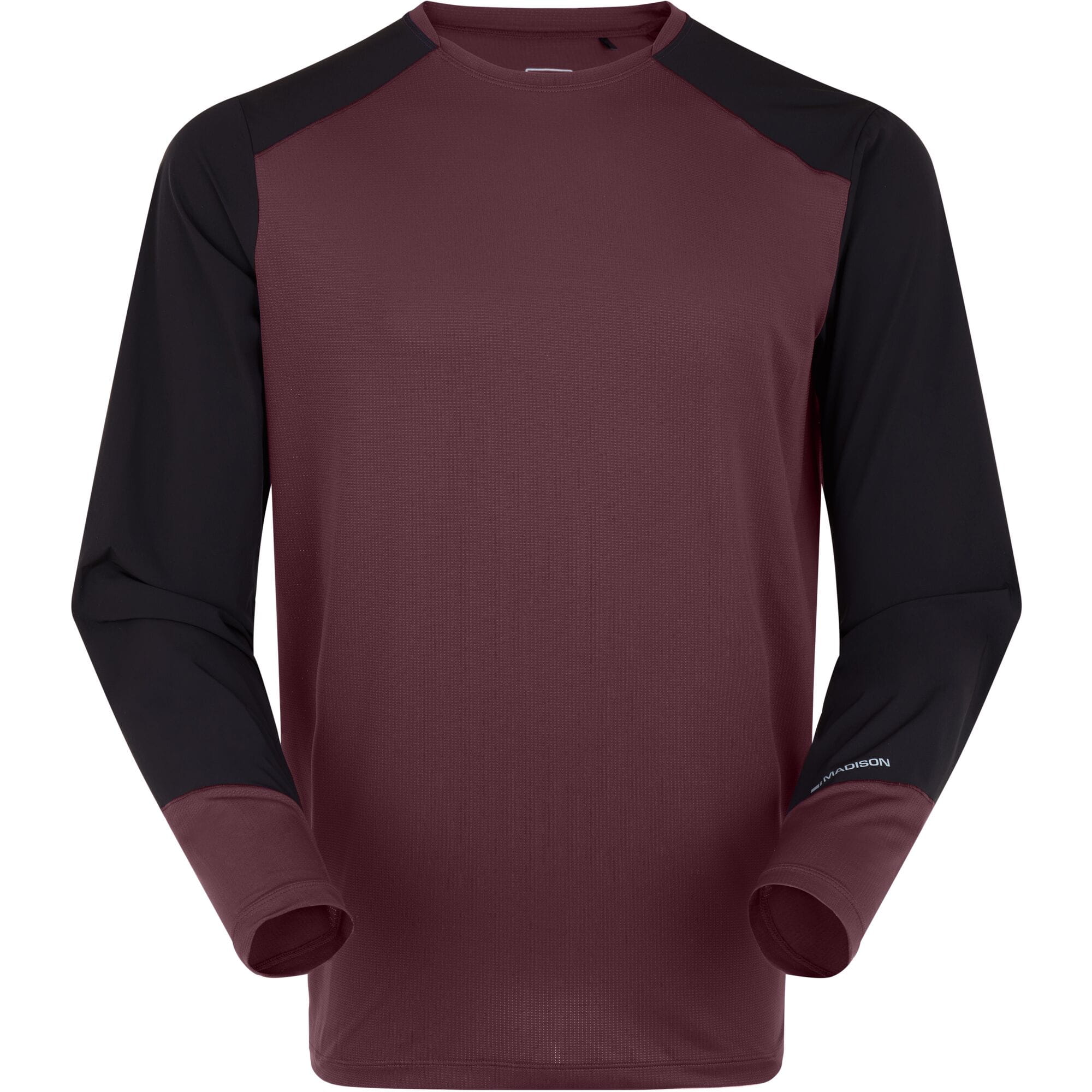 Madison Flux Men's Long Sleeve Trail Jersey; fig red / black - xx-large