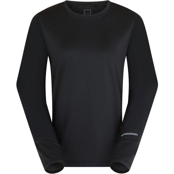 Madison Flux Women's Long Sleeve Trail Jersey; black - size 10