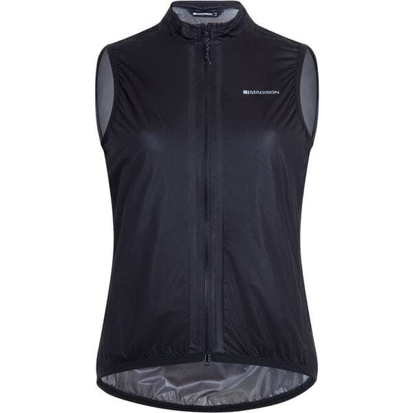 Madison Flux Women's Ultra Packable Waterproof Gilet; black - size 14