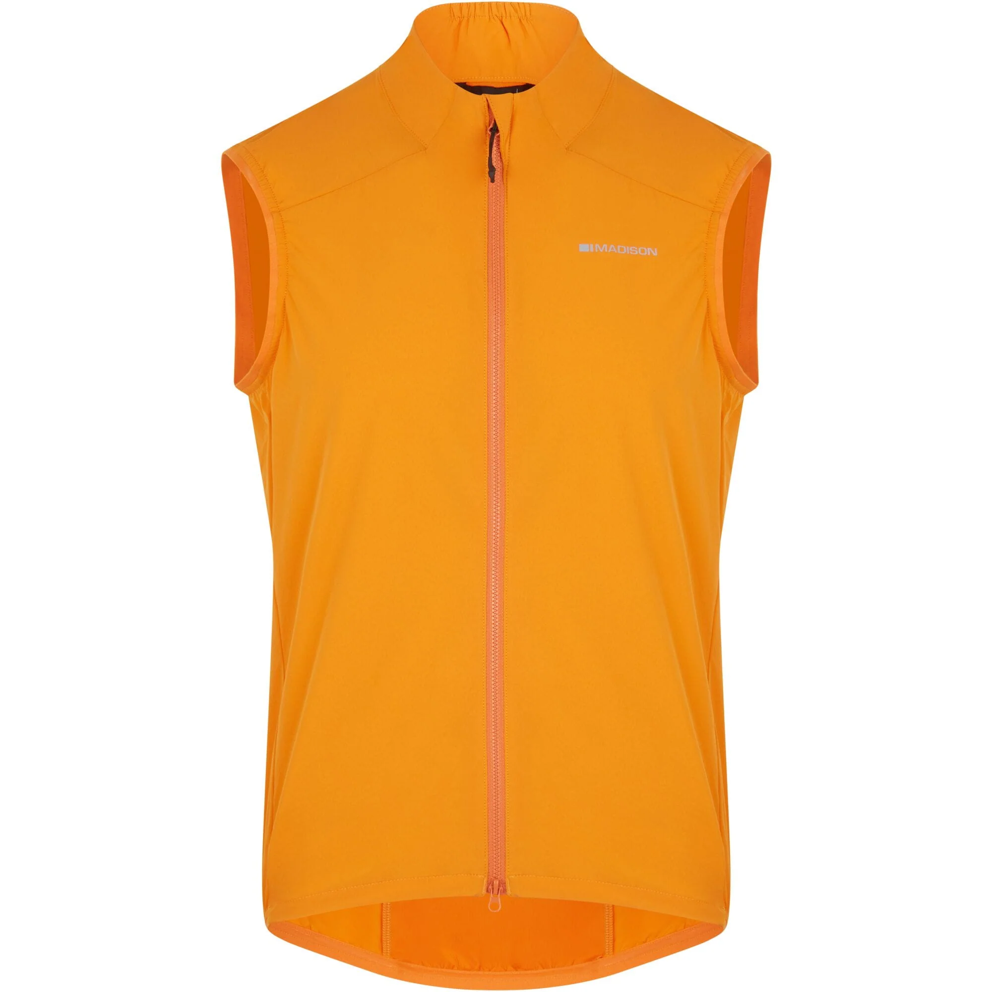 Madison Freewheel Windproof Packable Gilet - men's - mango orange - medium