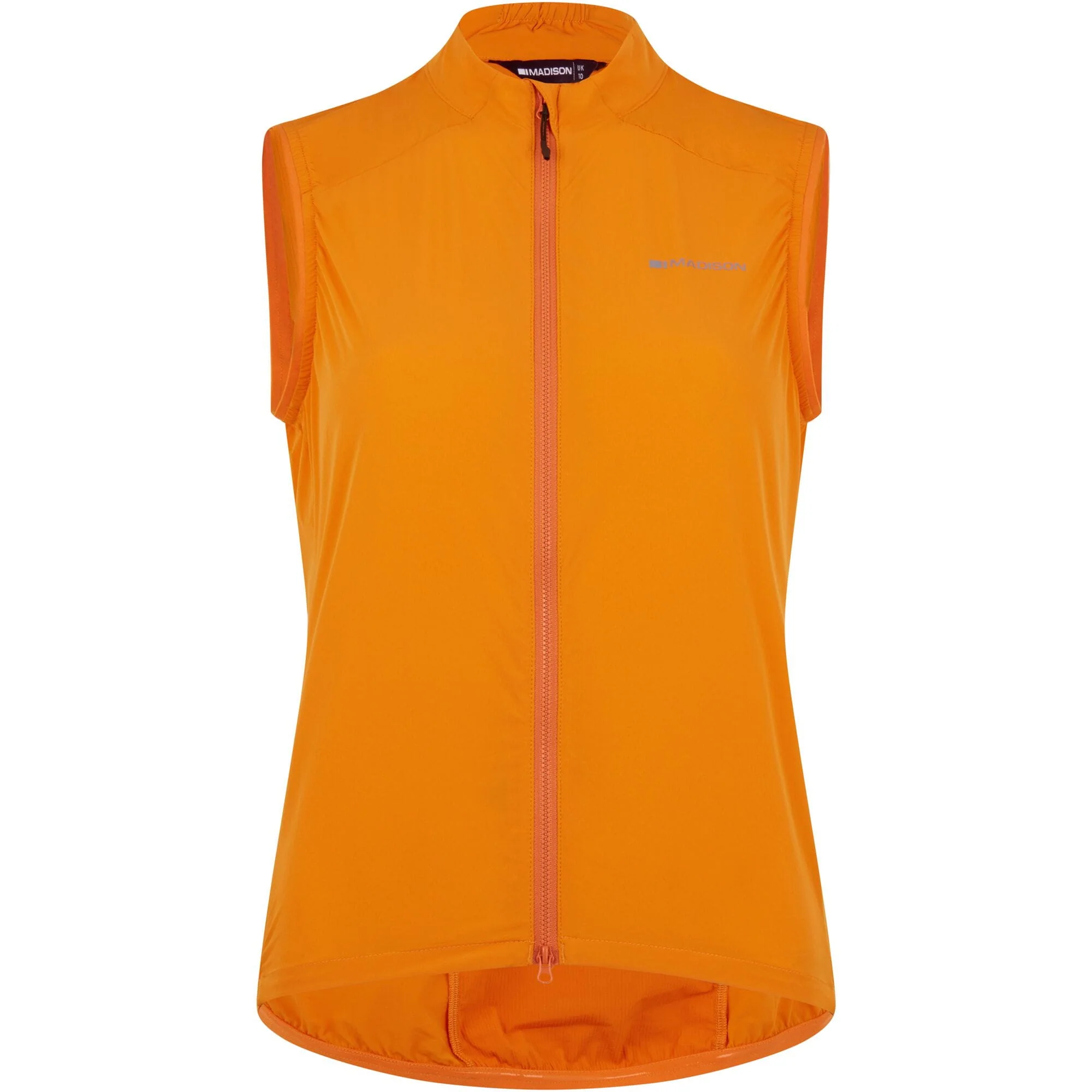 Madison Freewheel Windproof Packable Gilet - women's - mango orange - size 10