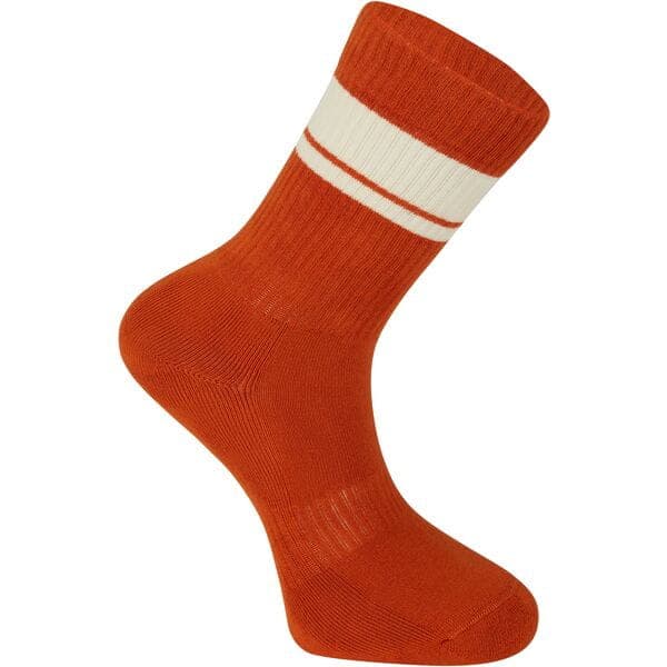 Madison Roam Isoler Crew Sock; rust orange stripe - EU 46 - 50 (UK 11-14)