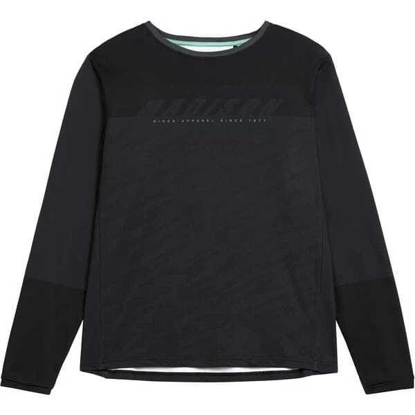 Madison Zenith Men's Long Sleeve Thermal Jersey; black - large