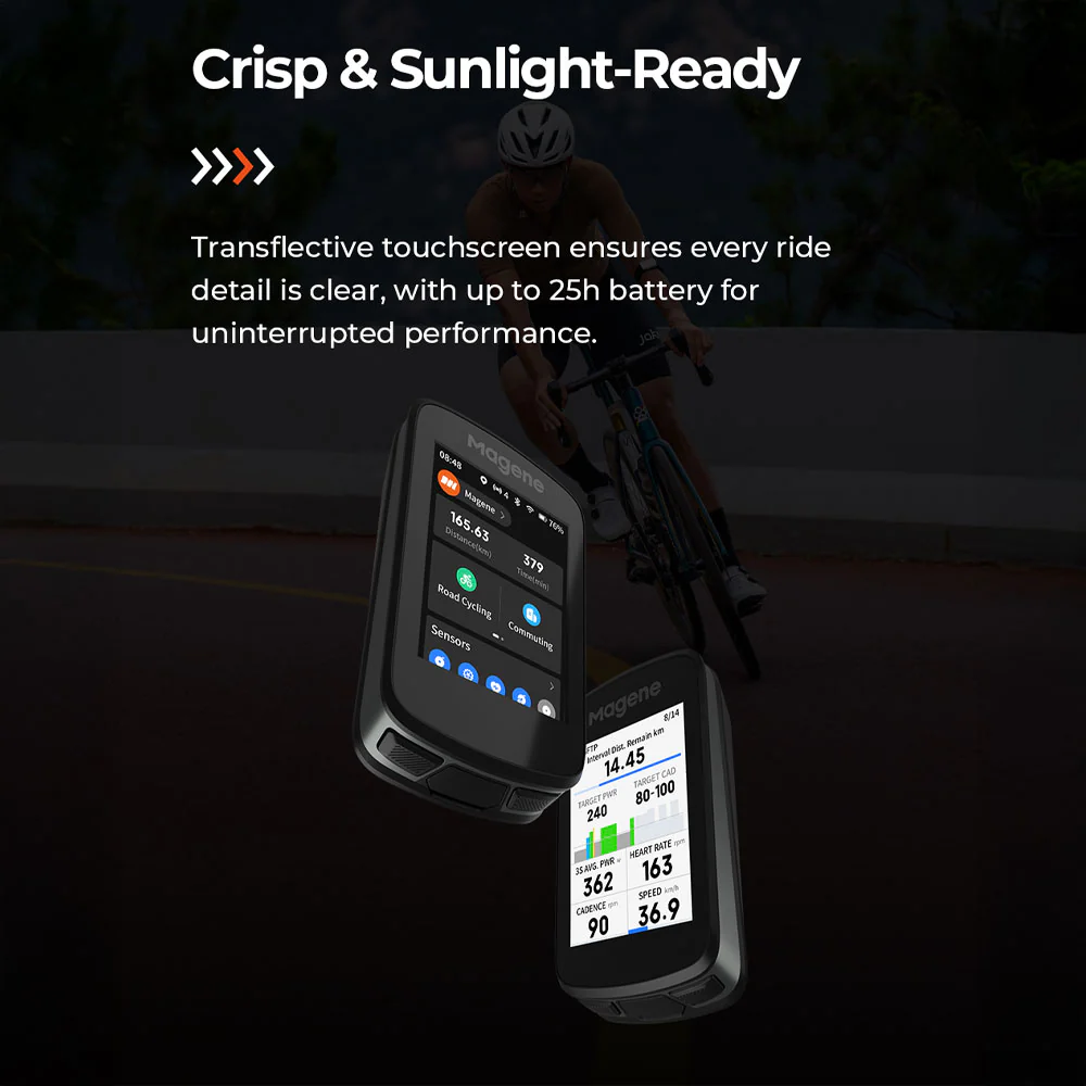 Magene C606 Pro Smart GPS Bike Computer -  - Black - Image 10