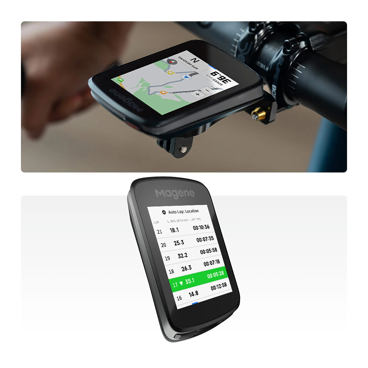 Magene C606 Pro Smart GPS Bike Computer -  - Black - Image 4