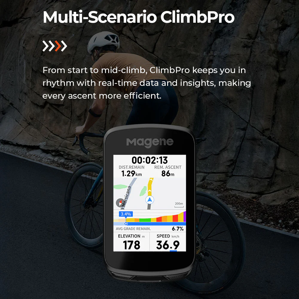 Magene C606 Pro Smart GPS Bike Computer -  - Black - Image 8
