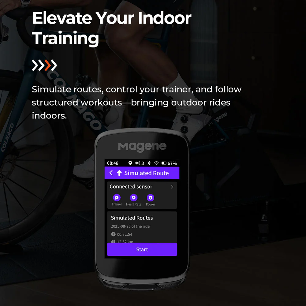 Magene C606 Pro Smart GPS Bike Computer -  - Black - Image 9