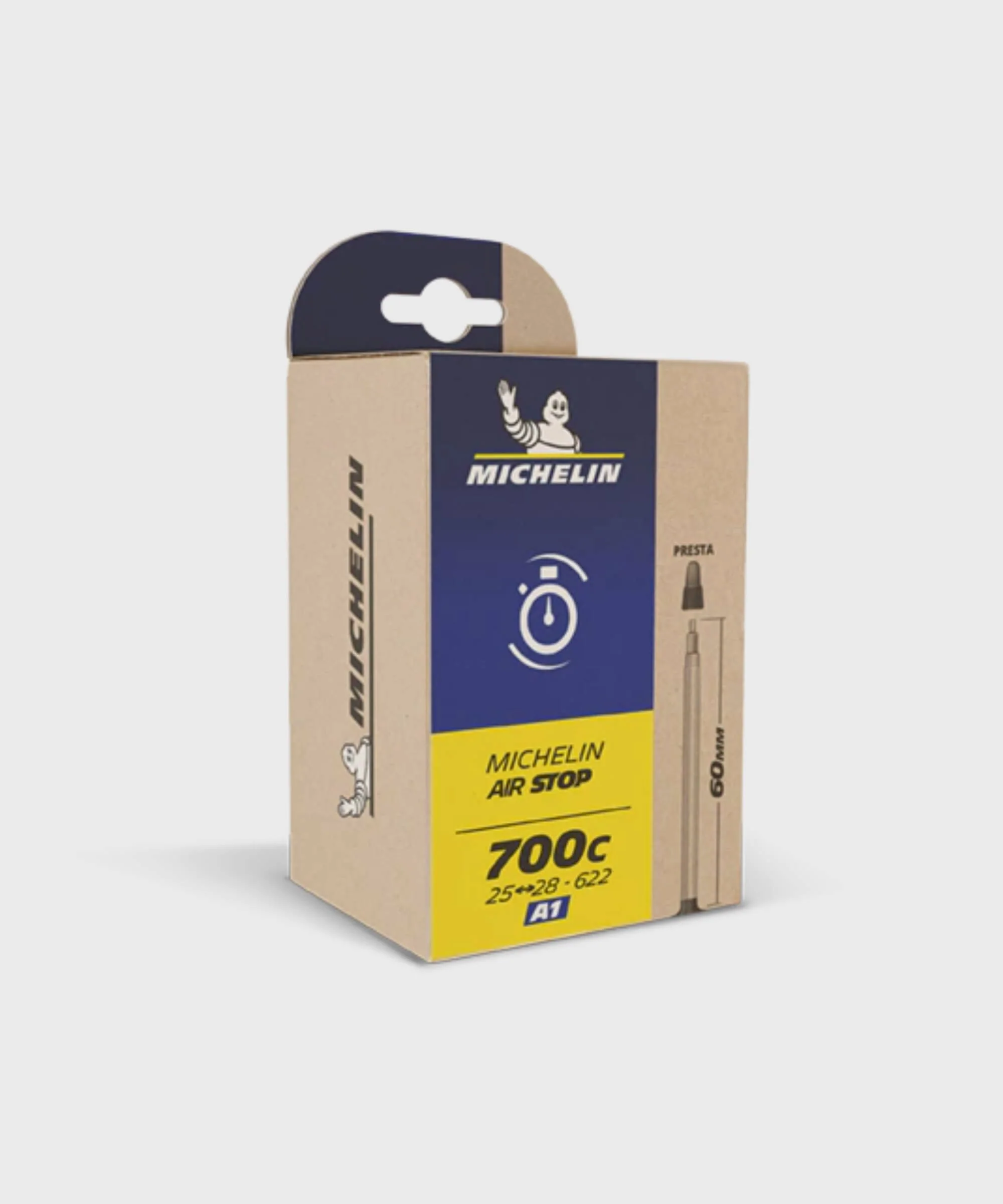 Michelin Airstop Road Inner Tube - Case of 20 - 700c x 18-25mm (PRESTA 48mm)