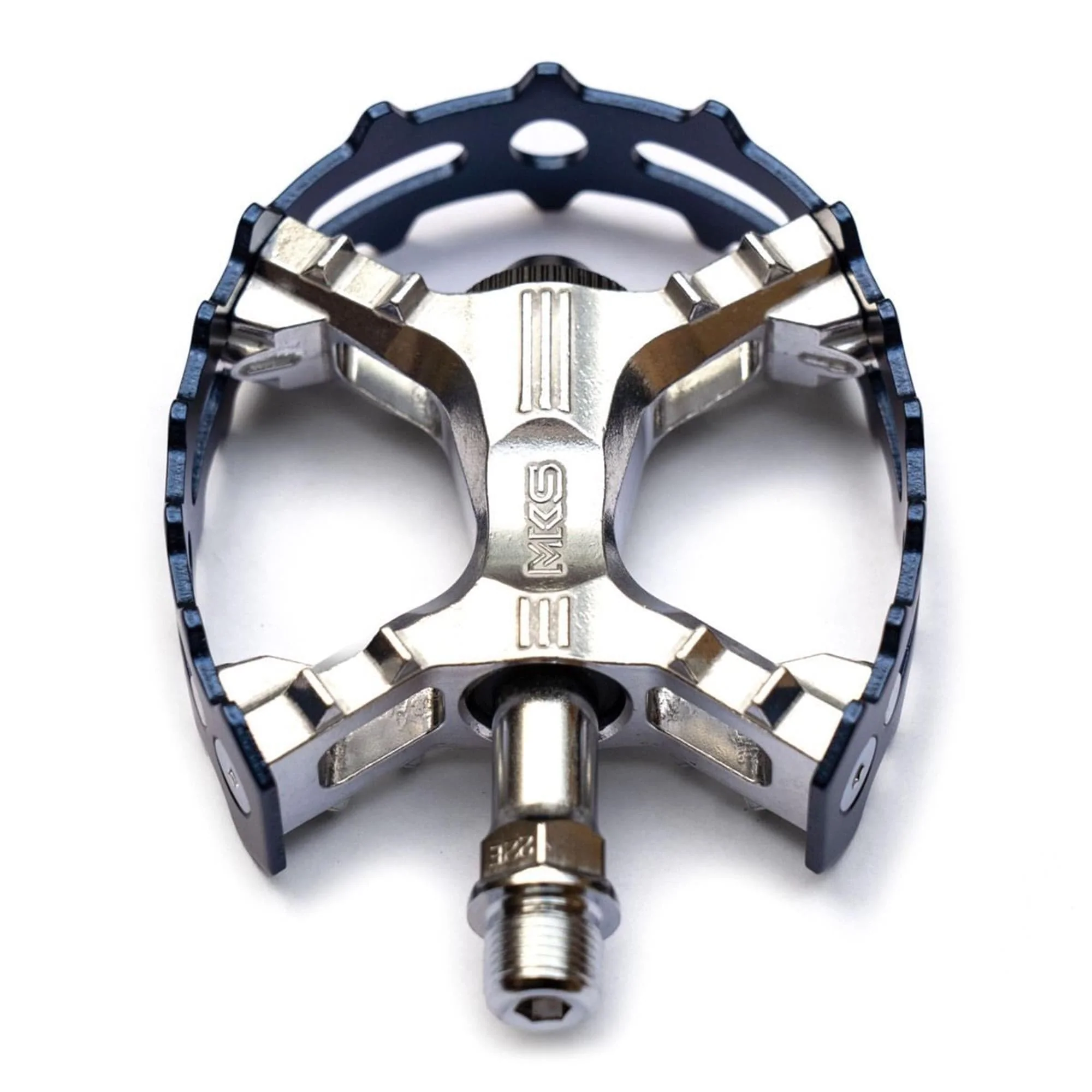 MKS XC-III Bear Trap Colour Edition Pedals: BLUE 9/16"